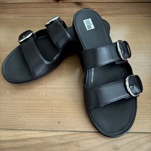 FITFLOP Gracie Slides, Sz 9 Womens, Black